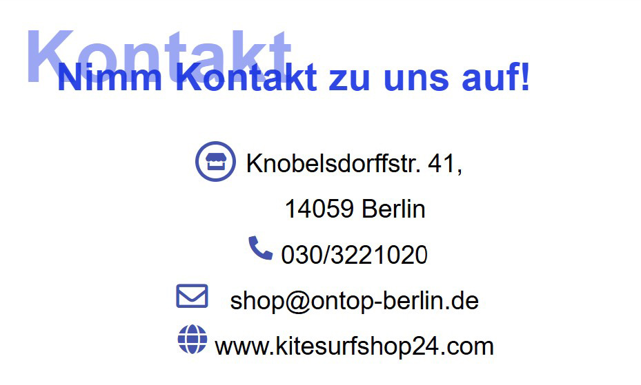 Kontakt On Top Berlin